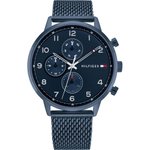 Tommy Hilfiger Leonard kék mesh szíjas férfi óra 1791990