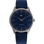 Tommy Hilfiger Adrian sötétkék bőr szíjas férfi óra 1710467