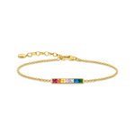 Thomas Sabo Csiszolt köves aranyozott ezüst karkötő A2068-996-7-L19V