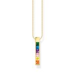 Thomas Sabo Csiszolt köves aranyozott ezüst nyaklánc KE2113-971-7-L45V