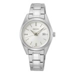 Seiko Classic ezüst fémcsatos fehér számlapos női karóra SUR633P1