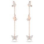 Swarovski Lilia rozé függő pillangós fülbavaló 5636426