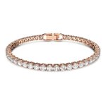 Swarovski Tennis deluxe rozé karkötő kristályokkal 5464948