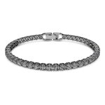 Swarovski Tennis deluxe ruthénium bevonatú karkötő kristályokkal 5514655