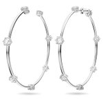 Swarovski Constella ezüst színű nagy karika fülbevaló kristályokkal 5638698
