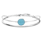 Swarovski Ginger ezüst színű karperec kék kristállyal 5642950