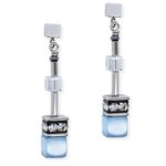 Coeur de Lion GeoCUBE kék ezüst fülbevaló 5011/21-0720