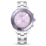 Swarovski Octea lux sport ezüst színű óra lila számlappal 5632484