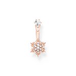 Thomas Sabo Fél pár állítható rozé hópehely fülbevaló cirkóniával H2255-416-14