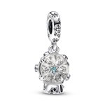Pandora ékszer Hópelyhes hógömb függő ezüst charm 792369C01