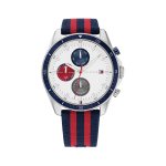 Tommy Hilfiger Parker kék piros szíjas férfi óra 1792035