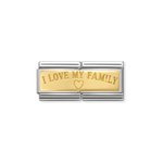Nomination I love family dupla arany charm 030710-03