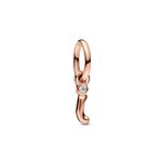 Pandora ékszer I betű rozé függő charm 782473C01