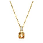 Swarovski Stilla arany színű nyaklánc négyzet alakú kristállyal 5648749
