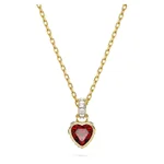 Swarovski Stilla arany színű nyaklánc piros szív kristállyal 5648750