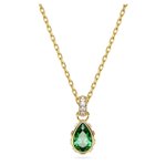 Swarovski Stilla arany színű nyaklánc zöld körte alakú kristállyal 5648751