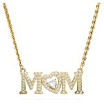 Swarovski Anyák napi arany színű MOM nyaklánc kristállyal 5649933