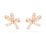 Swarovski Volta rozé színű bedugós fülbevaló kristály masnival 5647572