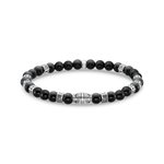 Thomas Sabo Ónix ezüst gumis karkötő 