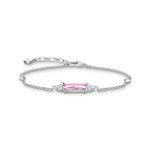 Thomas Sabo Ezüst karkötő hosszúkás rózsaszín kővel A2018-051-9-L19V