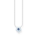 Thomas Sabo Kék virág ezüst nyaklánc tűzzománccal KE2185-496-1-L45V
