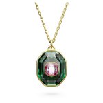 Swarovski Chroma arany színű nyaklánc kisebb rózsaszín zöld kristály medállal 5651292
