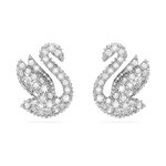 Swarovski Ikonikus swarovski hattyú ezüst színű bedugós fülbevaló 5647873