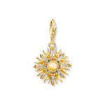 Thomas Sabo 18K arannyal bevont ezüst nap charm 1935-488-7