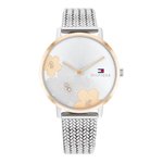 Tommy Hilfiger Tea ezüst színű női óra virágos számlappal 1782604