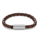 Tommy Hilfiger Barna fonott bőr karkötő TH monogrammos mágneskapoccsal 2790482