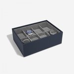 Stackers Sötétkék pebble óradoboz 8 órának akril tetővel 74560