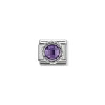 Nomination Lila kő ezüst foglalatban charm 330601-001