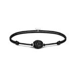 Thomas Sabo Állítható fekete textil karkötő matt obszidián szkarabeusz gyönggyel A2109-172-11-L22V