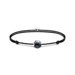 Thomas Sabo  Állítható fekete textil karkötő fazettált hematit gyönggyel A2104-173-5-L22V
