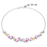 Swarovski Gema ezüst színű nyaklánc színes kristályokkal 5658398
