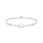 Thomas Sabo Állítható rózsaszín textil karkötő fehér jáde gyönggyel A2114-588-14-L22