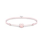 Thomas Sabo Állítható rózsaszín textil karkötő rózsakvarc gyönggyel A2113-813-9-L22V