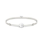 Thomas Sabo Állítható fehér textil karkötő fehér achát gyönggyel A2116-130-14-L22V