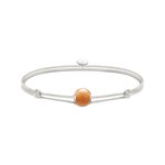 Thomas Sabo Állítható fehér textil karkötő narancs aventurin gyönggyel A2120-010-10-L22V