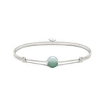 Thomas Sabo Állítható fehér textil karkötő zöld aventurin gyönggyel A2118-589-6-L22V