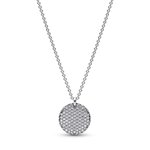 Pandora ékszer Timeless pávé kerek ezüst medál lánccal 392632C01-45