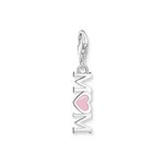 Thomas Sabo Mom felirat ezüst charm rózsaszín tűzzománccal 2001-007-9