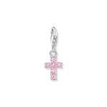 Thomas Sabo Rózsaszín kereszt ezüst charm 2032-051-9