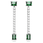 Swarovski Matrix függő fülbevaló áttetsző és zöld kristállyal 5665786
