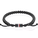 Tommy Hilfiger Állítható fekete acél férfi karkötő 2790513