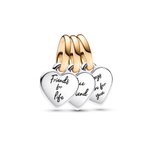 Pandora ékszer Barátság kéttónusú tripla függő charm 762722C00