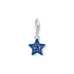 Thomas Sabo Ezüst csillag charm kék tűzzománccal és cirkóniával 2043-496-7