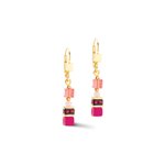 Coeur de Lion Mini cubes magenta fülbevaló 4565/20-0422
