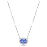 Swarovski Constella ezüst színű nyaklánc kék kristállyal 5671809