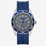 Roamer Rockshell Mark III Scuba szürke férfi búváróra kék kaucsuk szíjjal 867833415502